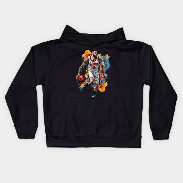 Basketball Player Kids Hoodie by animegirlnft